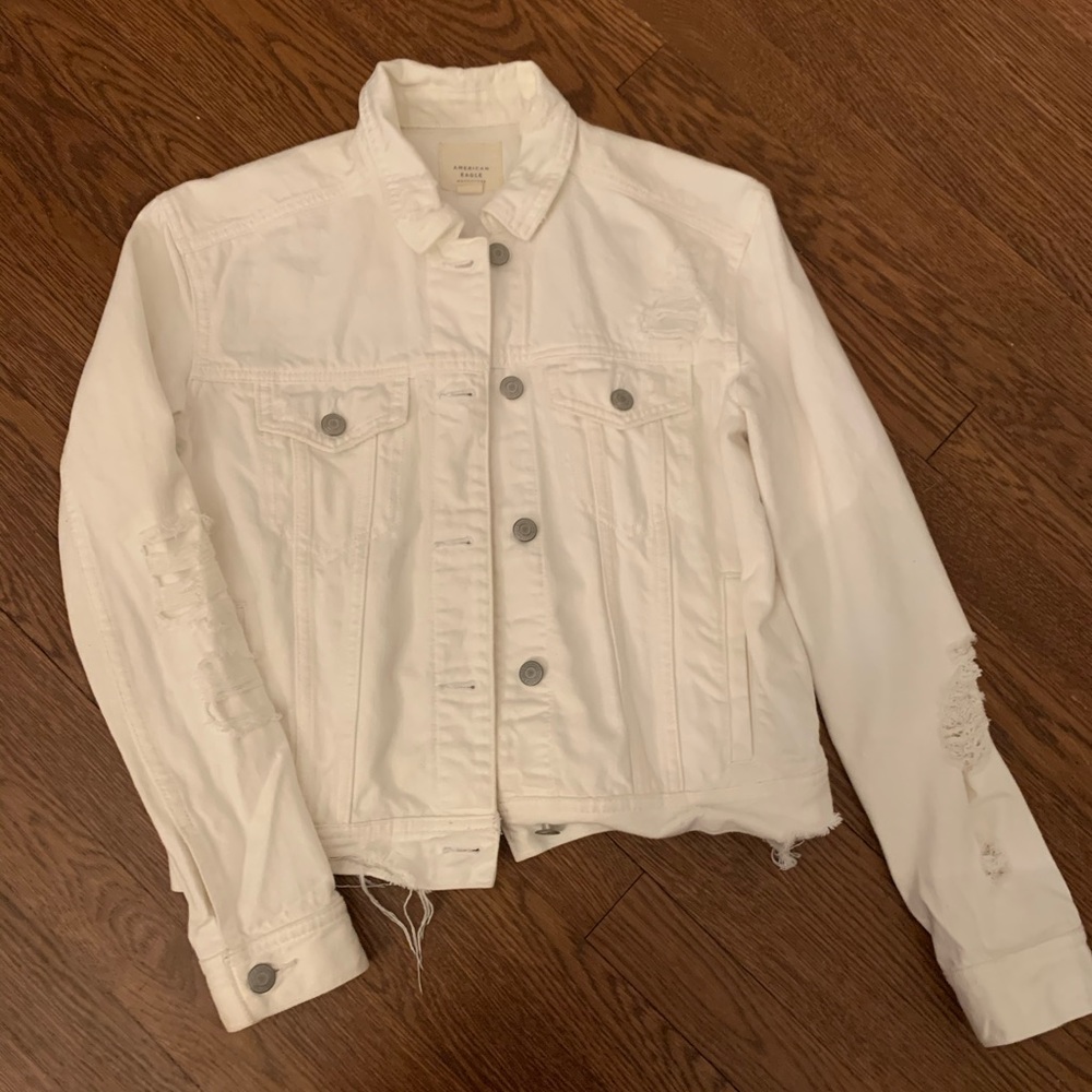White Distressed Jacket